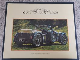 KUNSTDRUCK E. KÜHN INVICTA 1930 OLDTIMER SPORT WAGEN CABRIO