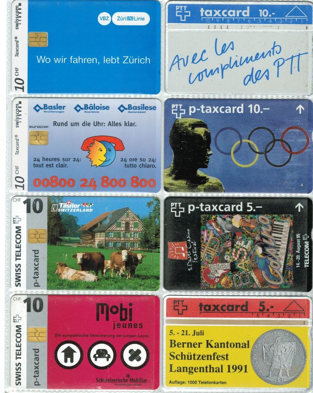 Telefon- & Taxkarten: 8 Taxcards – Gebraucht aus Zürich von tol_b7c7