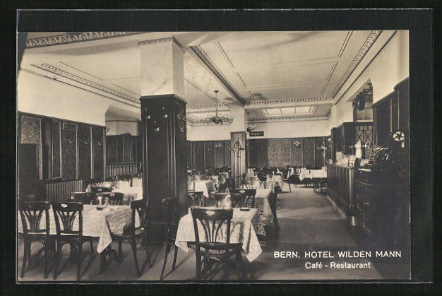 Ansichtskarten: Bern, Hotel Wilden Mann mit Cafe-Restaur – Gebraucht aus Berlin von bartko-reher
