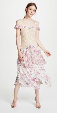 Silk multi colour dress
