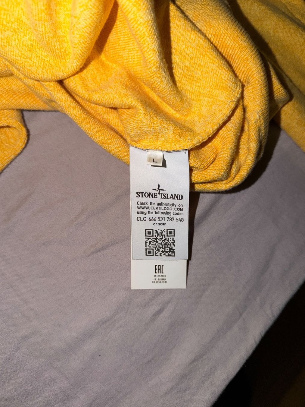 Stone Island Maglioni & Felpe: Stone Island Pullover gelb Grösse L – Usato da Döttingen venduto da FG9 1