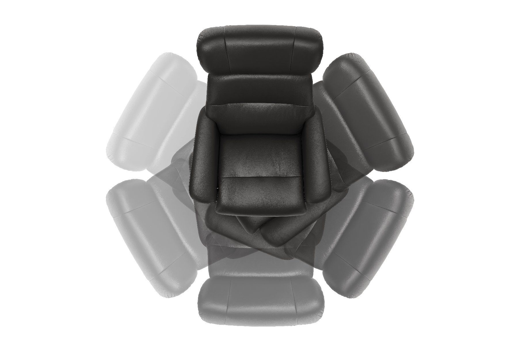 Sessel: Relax Sessel MANILA Leder schwarz inkl. Hocker – Neu und originalverpackt aus Unterentfelden von moebelrufli 8