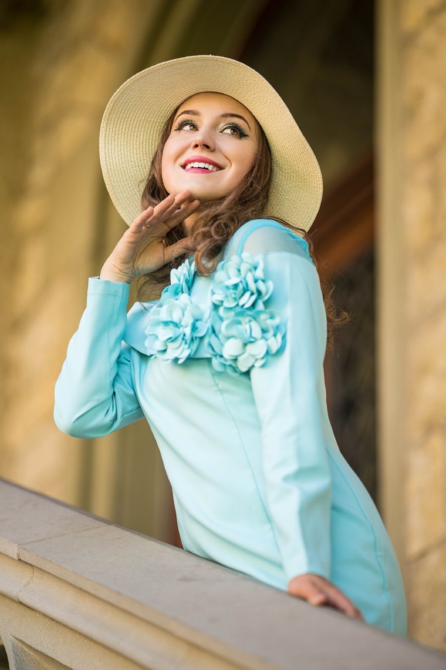 Kleider: schönes blaues Kleid mit Blumen S – Neu (gemäss Beschreibung) aus Mägenwil von VintageGirly 2