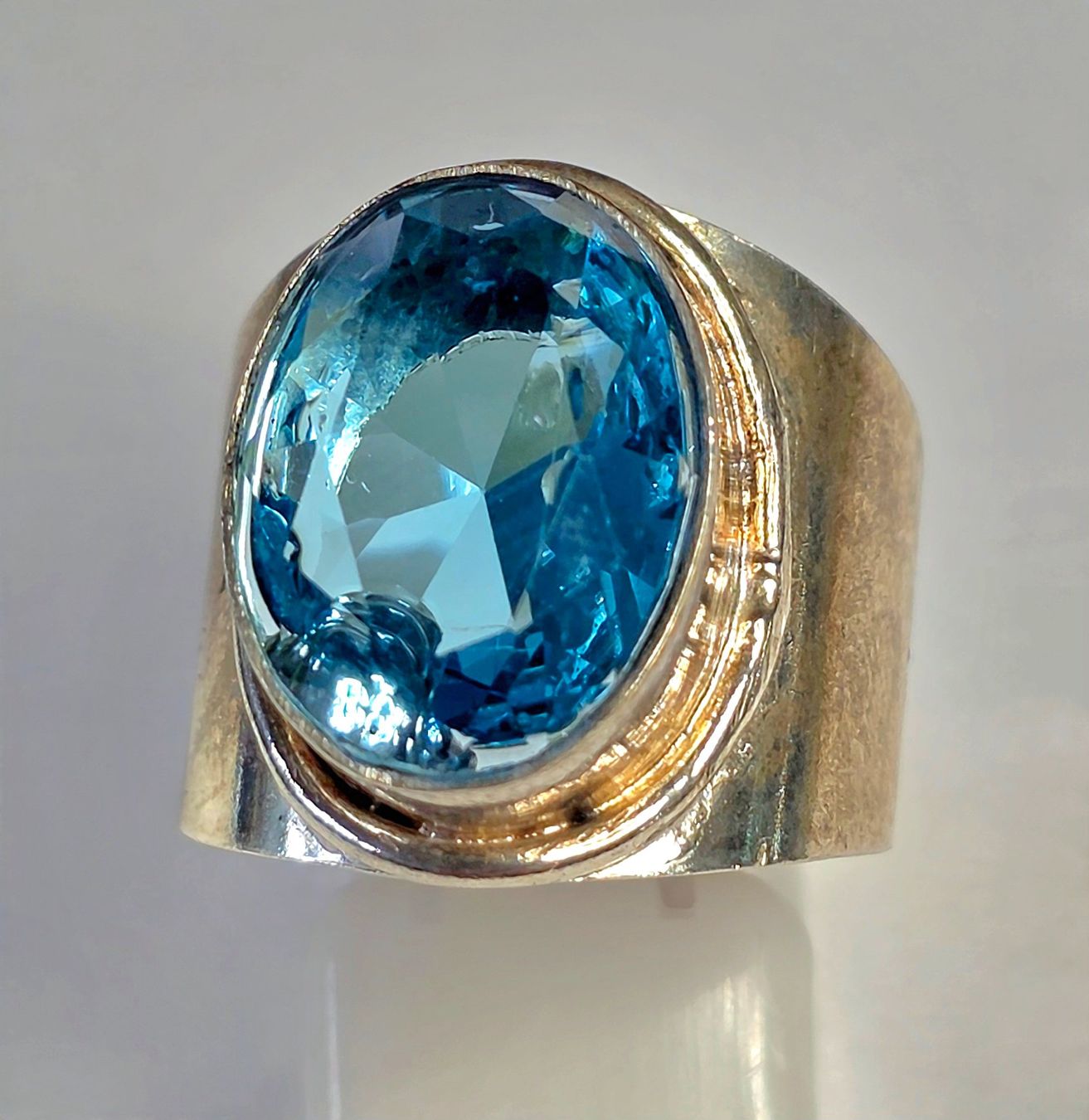 Bagues: Silber Ring mit blauem Stein – Neuf (Voir description) à Zürich par adriben 7