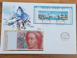 Notenbrief 10-Franken-Banknote aus der Schweiz