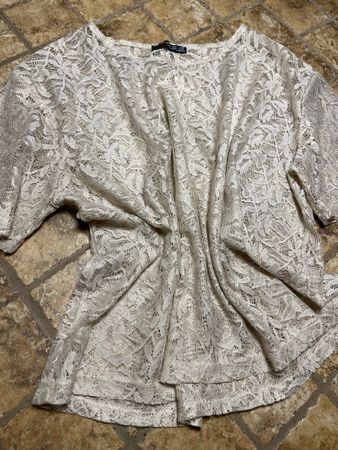 Super Blusa di pizzo con Lurex-M/L-nuovo-feste, vacanze