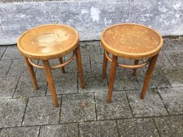 Antike Horgen Glarus Hocker Bugholz Vintage