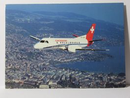 Flugzeug , CROSSAIR , Saab 340A Cityliner über Zürich