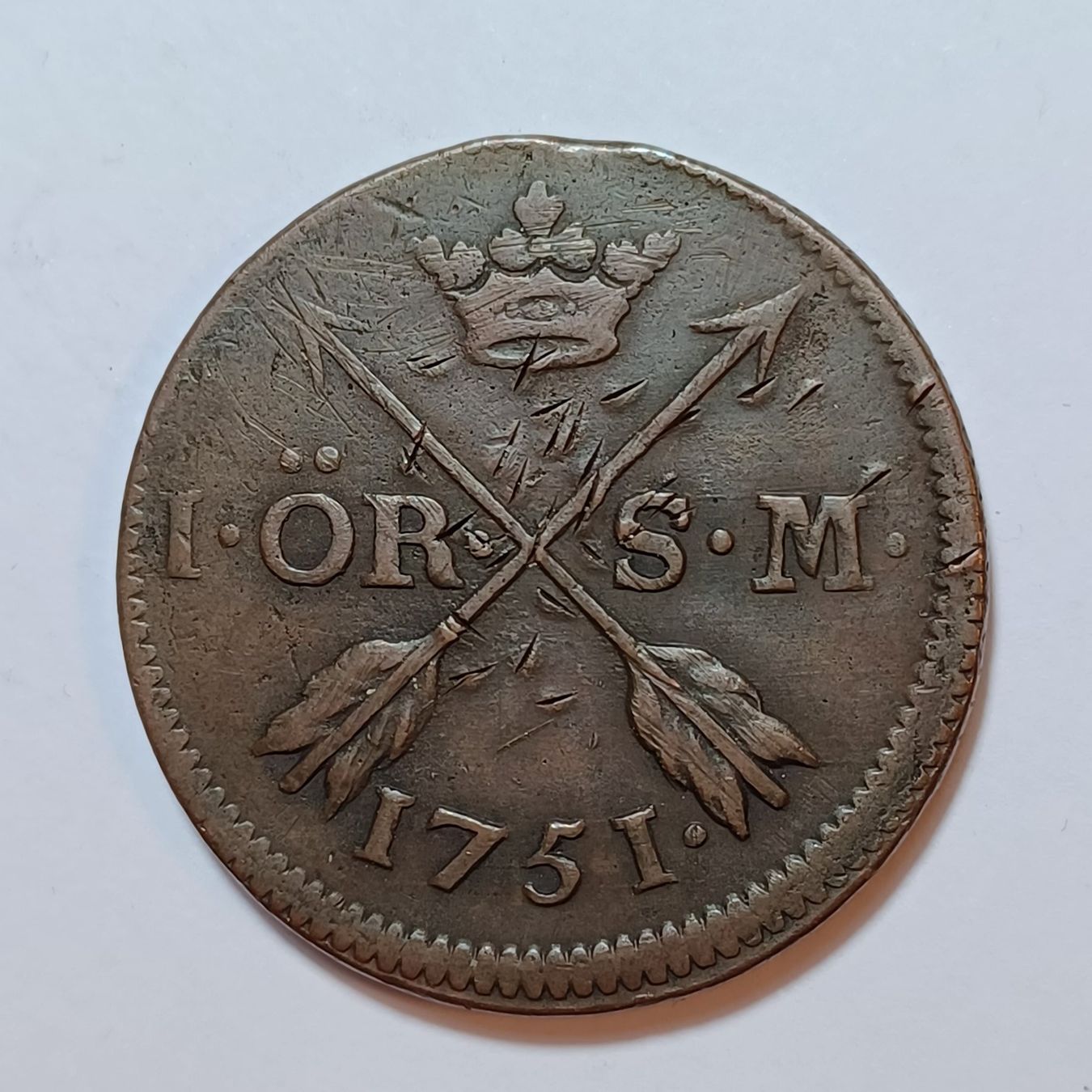 Tutti le monete: 1 Öre 1751 Schweden – Usato da Pfäffikon ZH venduto da Welt_Muenzen