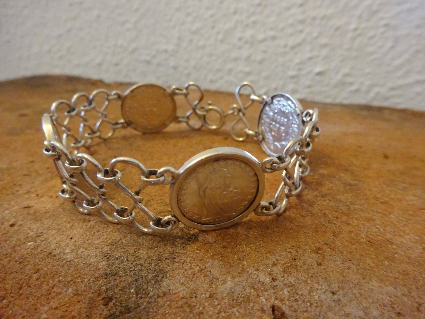 Armbänder & -reifen: Münzarmband 1950 / 800 Silber – Gebraucht aus Esslingen von FetteSchnecke 2