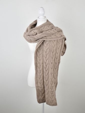 Roeckl Schal, Wolle & Kaschmir, beige, 33x210cm