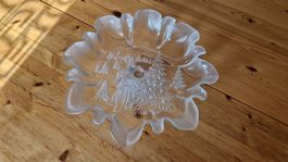 Elegante Kristallglasschale Wintertraum