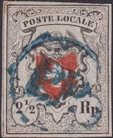 Poste Locale: 14I.1.01, Erstdruck (T.33) mit Attest, 3'100.-