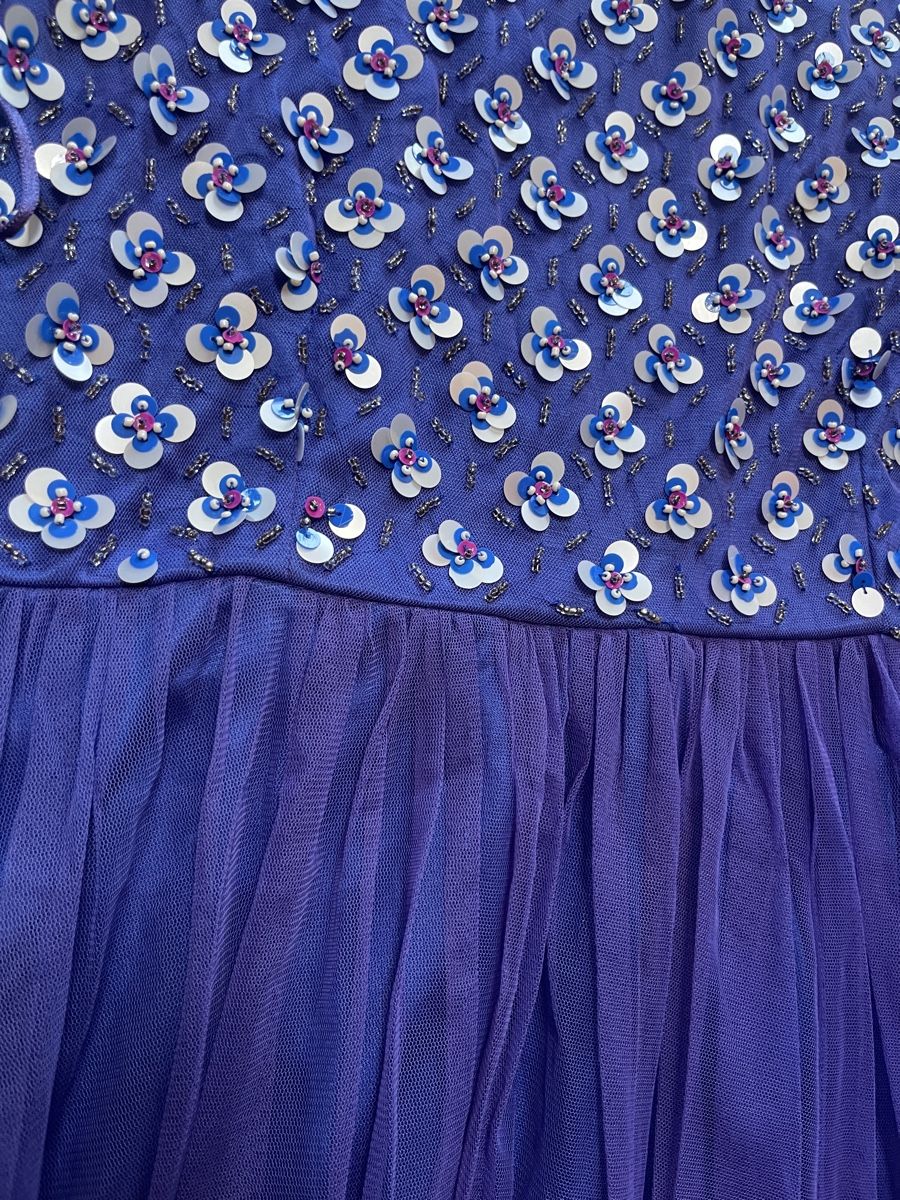 Vestiti: Wunderschönes, langes, blaues Abendkleid mit Pailletten – Nuovo (secondo la descrizione) da Winterthur venduto da serc.e 5