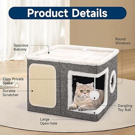 Cucce & Letti: Faltbares Katzenhaus Indoor große Katzen – Nuovo e nell'imballaggio originale da Oberentfelden venduto da abz_l7vm 1