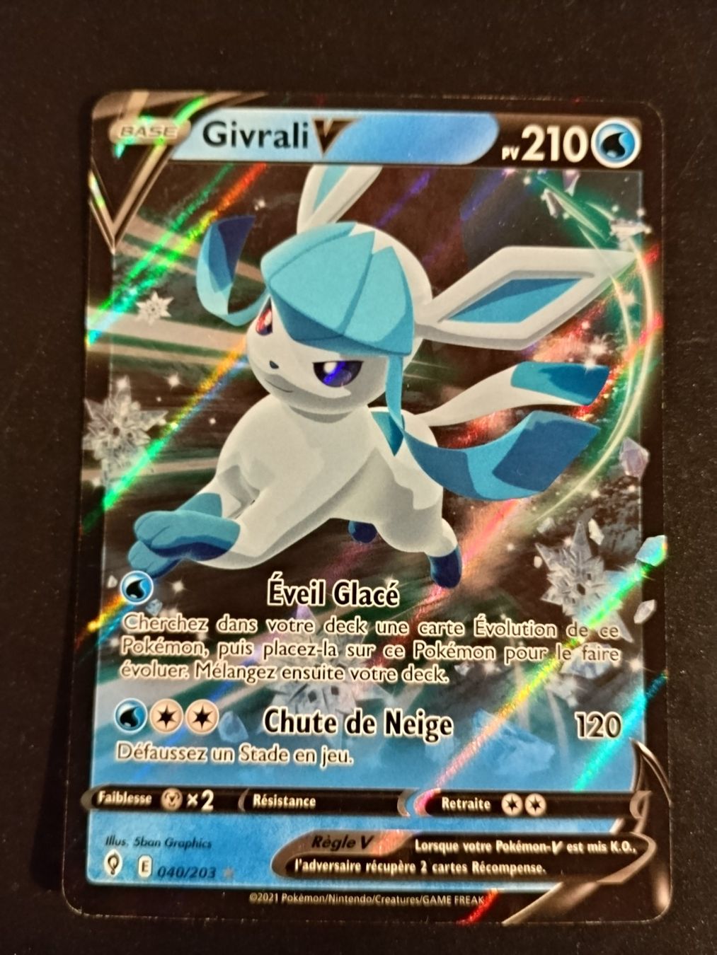 Pokémon Sammelbilder & Trading cards: Pokémon Évolution Céleste: Givrali V 040/203 FR – Gebraucht aus Palézieux-Village von oufoux08