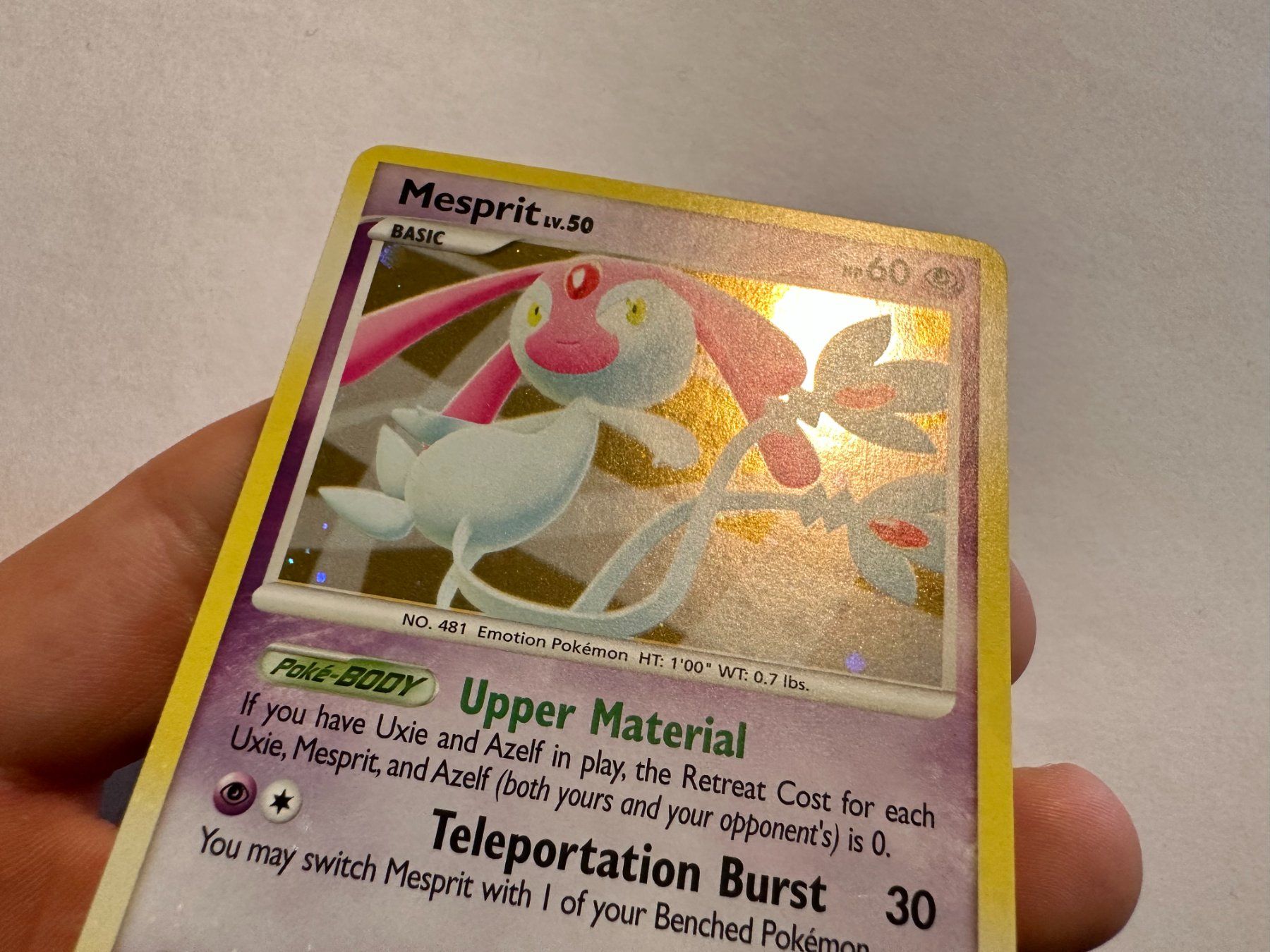 Pokémon Sammelbilder & Trading cards: Mesprit holo bleed D&P Mysterious Treasures EN – Gebraucht aus Hagendorn von Pokecollectorch 3