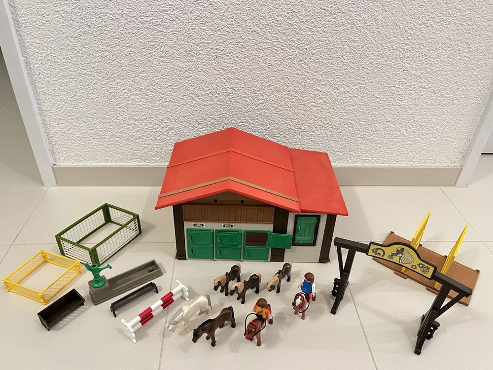 Playmobil, alter Reiterhof mit vielen Pferden und Ponys | Kaufen auf