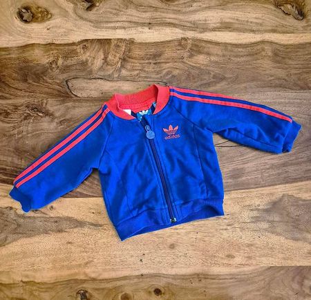 Adidas Trainer Jacke Grösse 68 blau/rot