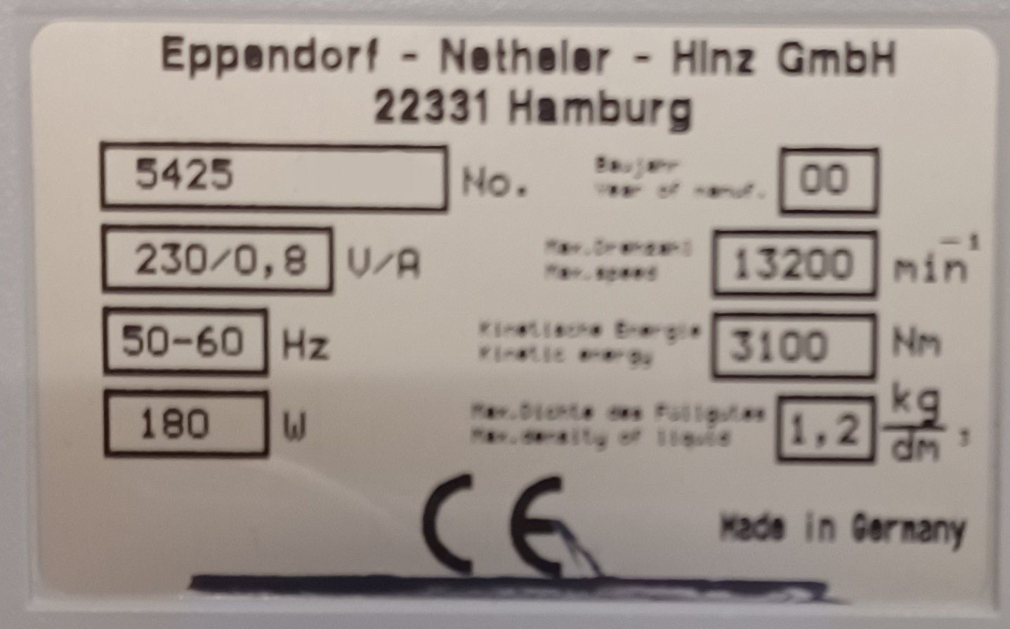 Accessori da laboratorio: Eppendorf 5415 D – Usato da Niederdorf venduto da LeptonAG_Labor 4