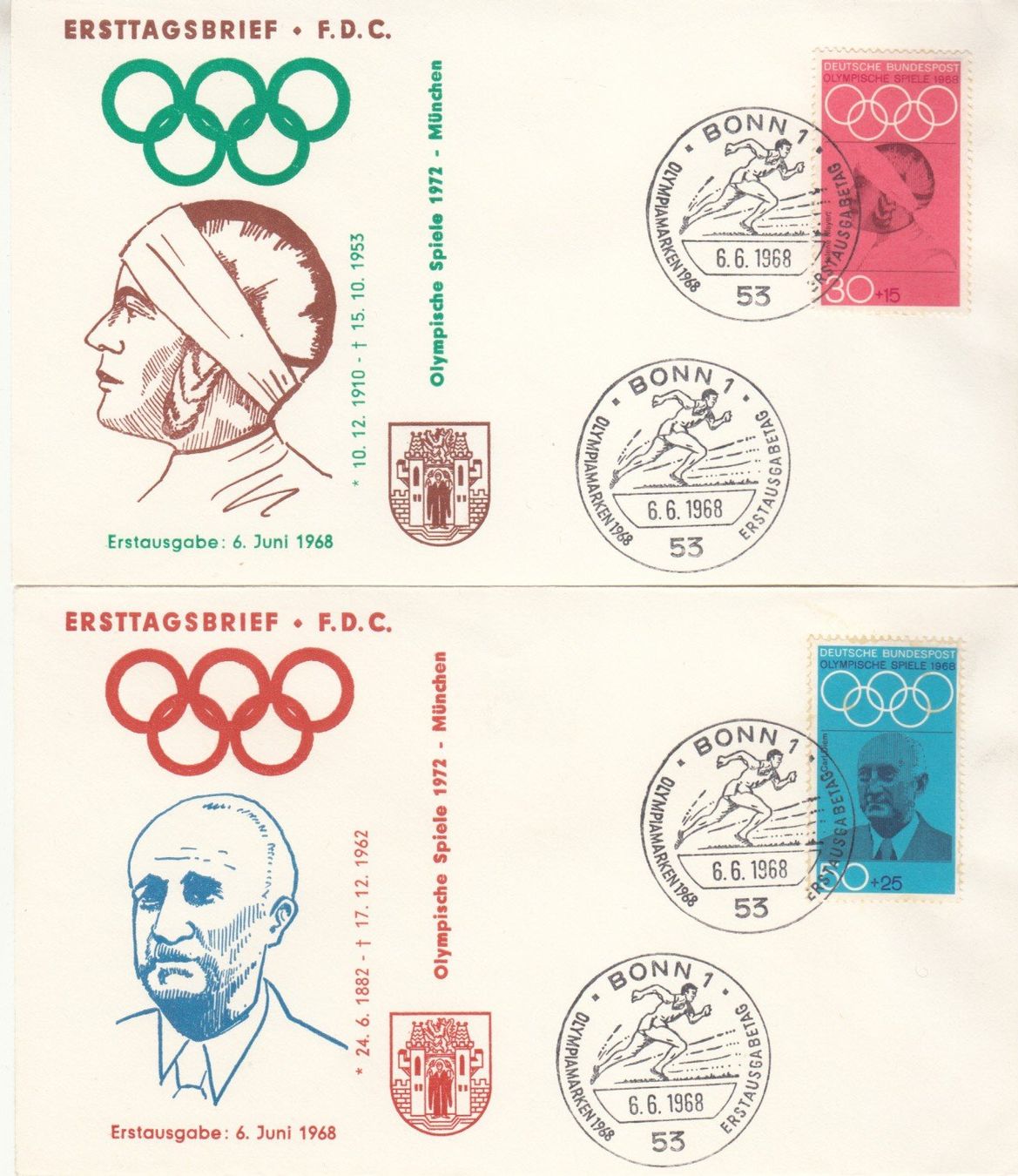 Alle Briefmarken: BRD Mi 561 - 565 DFC – Gebraucht aus Bürglen TG von StampGraf 2