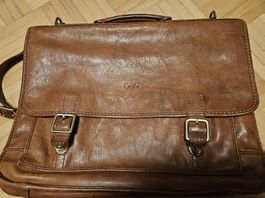 VINTAGE Lederaktentasche braun