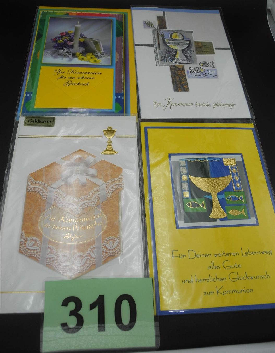 Cartoline: 4 Kommunionkarten, Nr. 310 – Nuovo e nell'imballaggio originale da Kottwil venduto da Crazyrolf 1