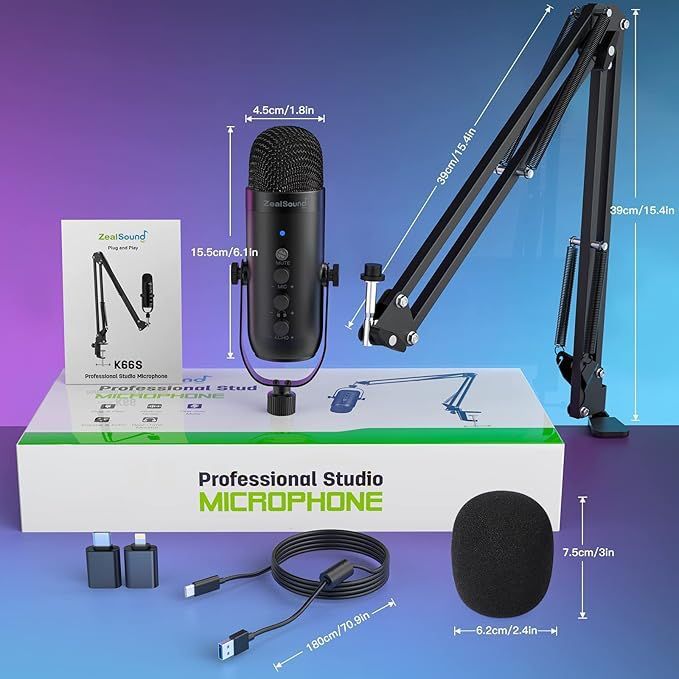 Microfoni: Neu Professionelles USB-Kondensatormikrofon mit Schwenkarm – Nuovo (secondo la descrizione) da Glattbrugg venduto da ann_hy2y 1