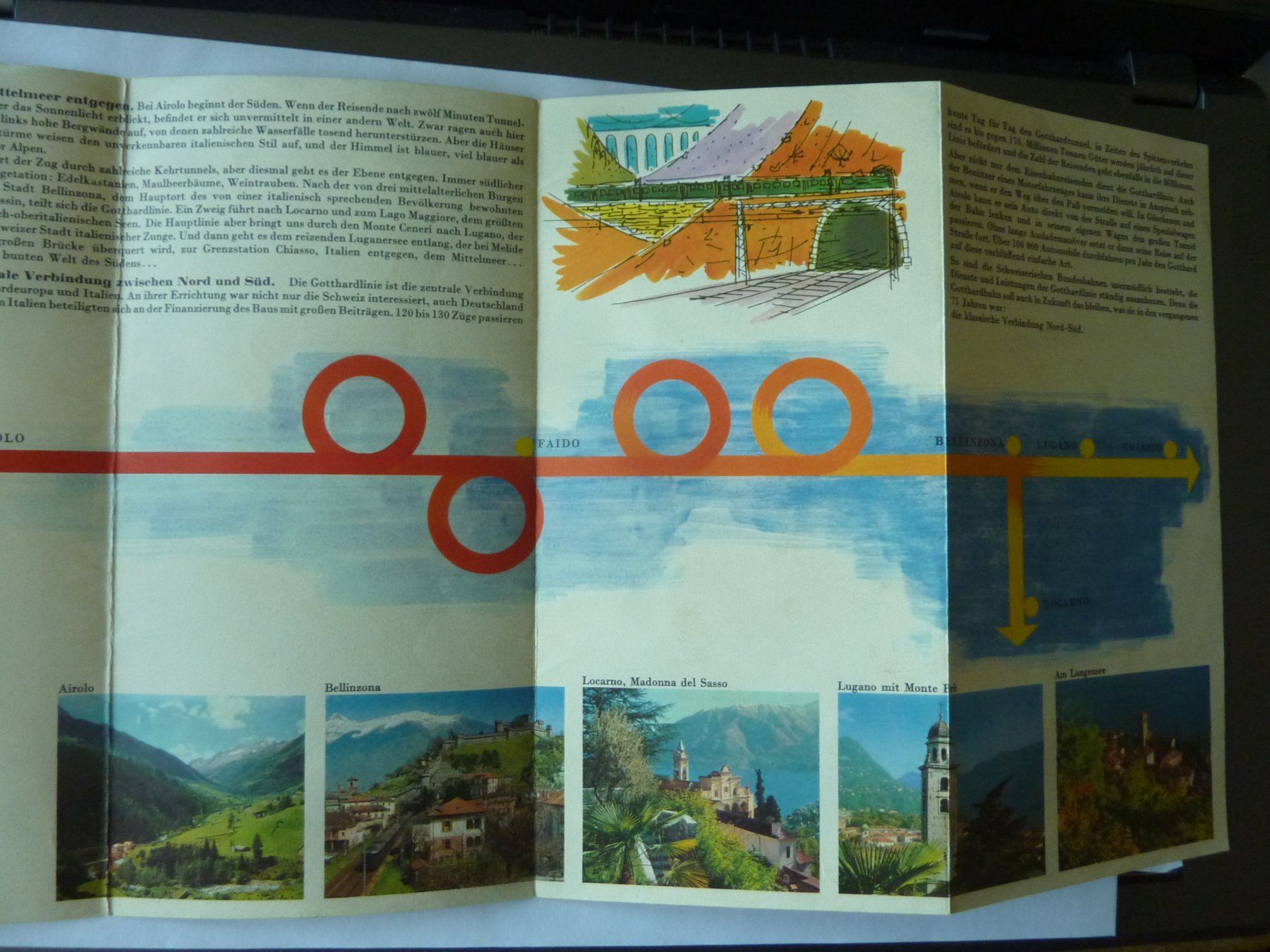 Libri: GOTTHARDBAHNLINIE DER SCHWEIZERISCHEN BUNDESBAHNEN 1957 – Usato da Zürich venduto da Rrehsuah 4