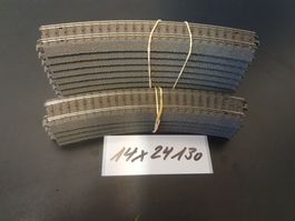MÄRKLIN: 14 X C-GLEIS 24130 GEBOGEN