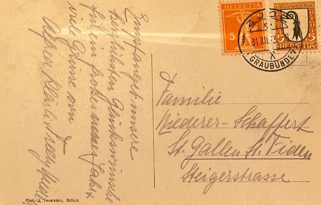 Ansichtskarten: Zuoz und Lyceum GR – Gebraucht aus Reichenburg von ibiza18 1