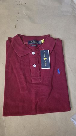 Orginal Ralph Lauren Poloshirt Herren Gr. L rot Custom Fit