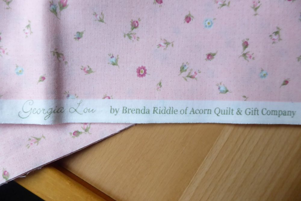 Japan Stoff by Brenda Riddle BW rosa Blumen - 98 x 110 cm 2