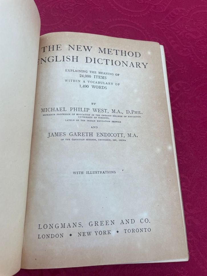 Bücher: Antik Rar - The new method English Dictionary Michael West – Gebraucht aus Bergdietikon von book-4-you 1