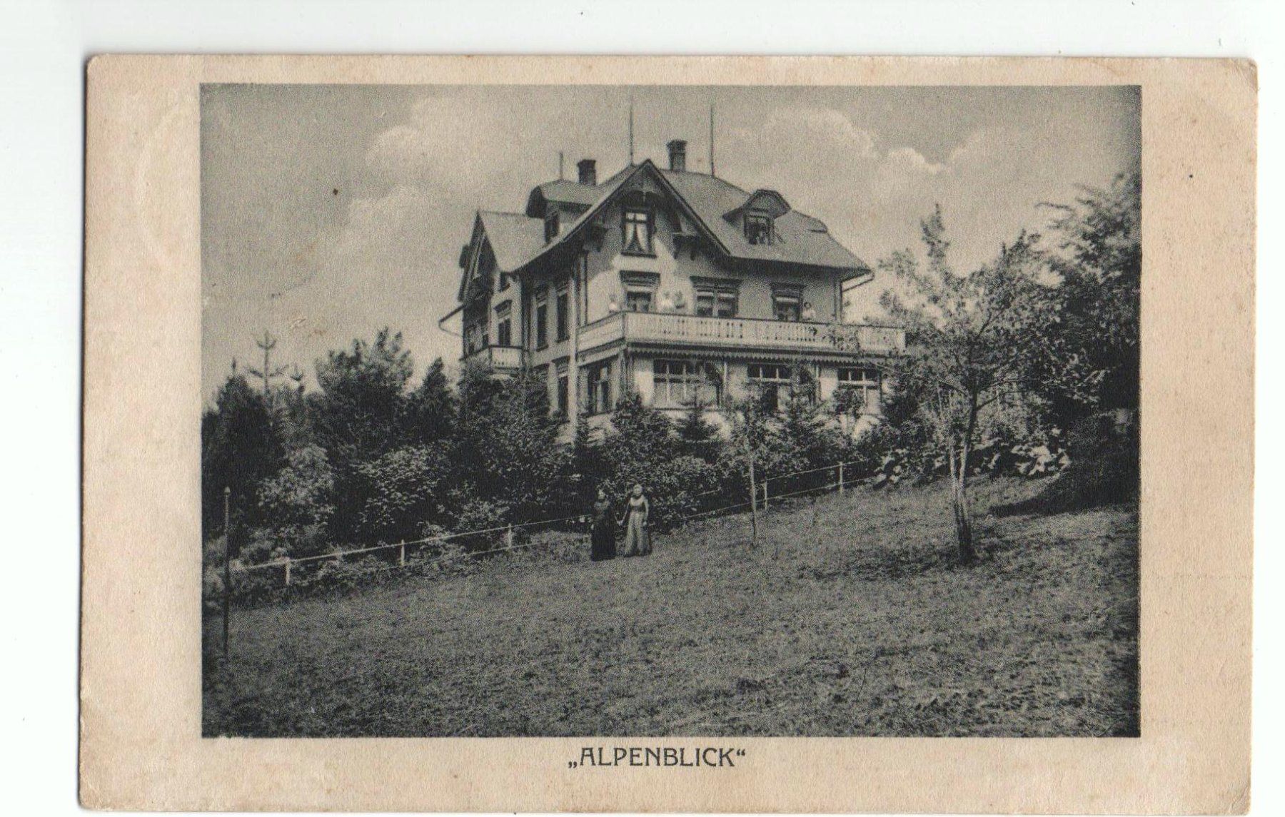 Cartoline postali: NESSLAU Pension Alpenblick – Usato da Jona venduto da philajona