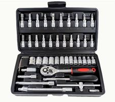 Werkzeug-set Werkzeugkoffer 1/4 Steckschlüsselsatz 46tl Set