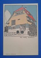 Selten: orig. Farblitho-Karte Haus Olbrich aus 1901 Top