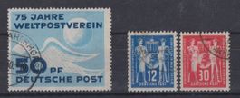 DDR 1949: 3 Werte Beginn - Kat. 89.--