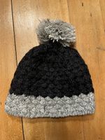Warme Wintermuetze, Grau/Schwarz, neuwertig