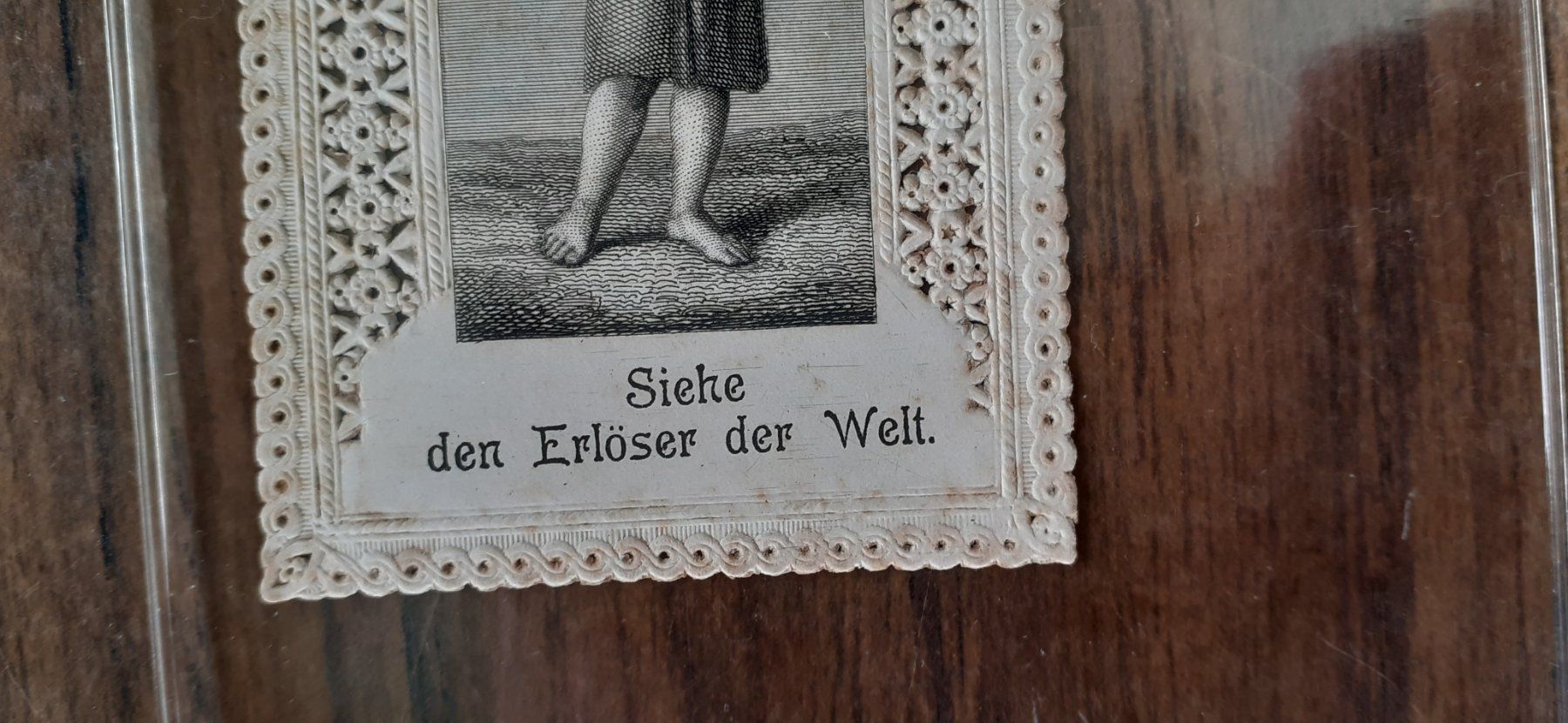 Incisioni: Andachtsbild Spitzenbild Erlöser antik – Usato da Mörschwil venduto da lindaswunderkiste 2
