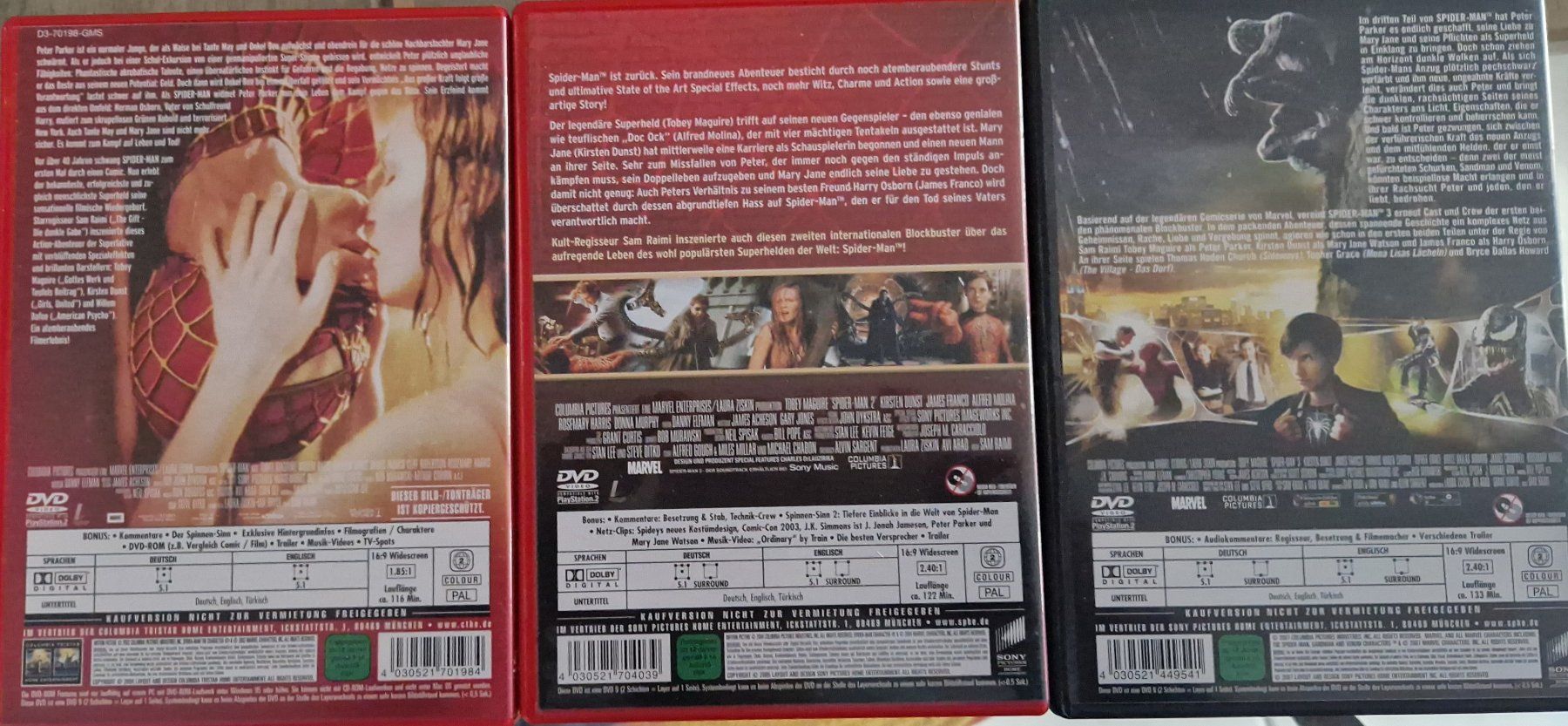 Tutti i DVDs: SPIDERMAN 1-3 – Usato da KREUZLINGEN venduto da sma_c5fz 4
