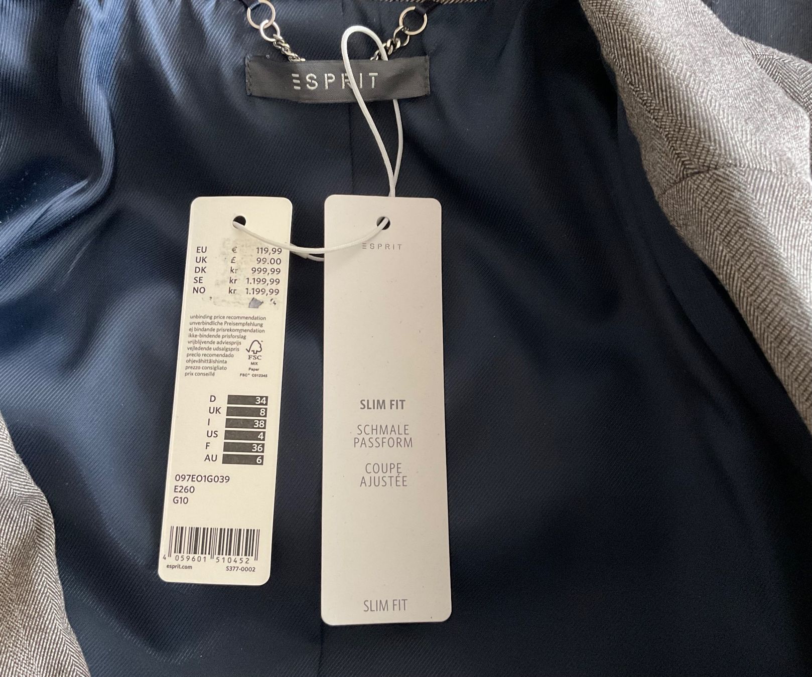 Esprit Giacche: Nie getragener Blazer von Esprit, Grösse 34 – Nuovo e nell'imballaggio originale da Zürich venduto da Sunset69 6