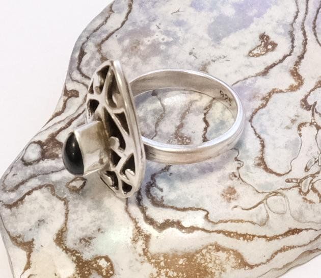 Anelli: Silberring Onyx Vintage – Usato da Zürich venduto da Melody2000 2