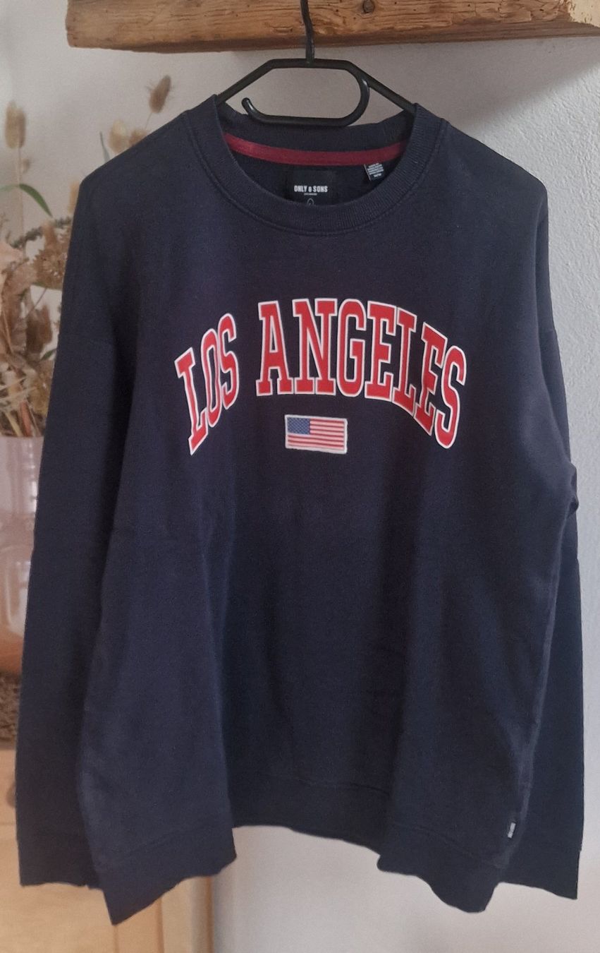 Only Pullover & Sweatshirts: Herren Pullover ONLY & SONS dunkelblau Grösse M – Gebraucht aus Falera von Fudax