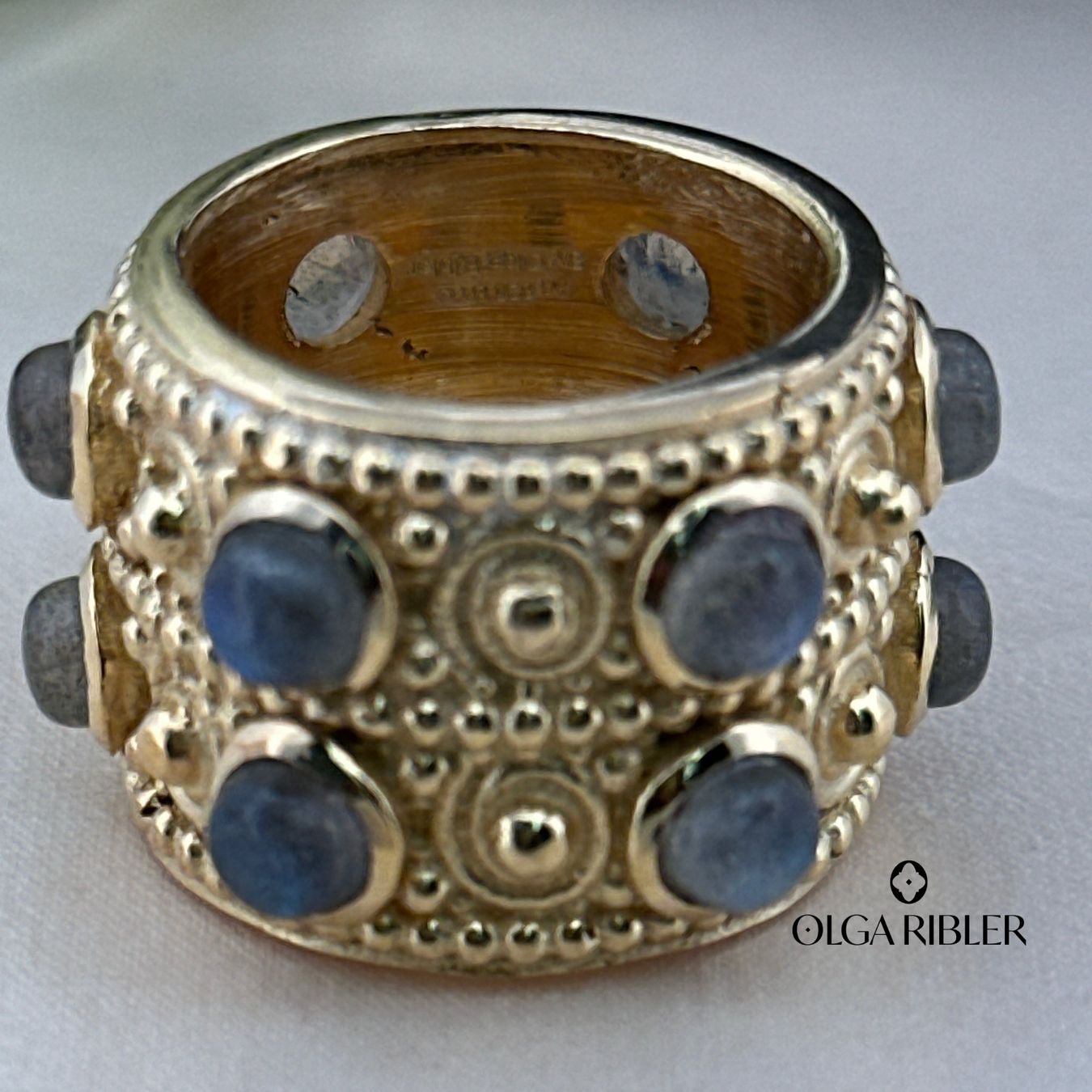 Olga Ribler Bagues: Statement Silber Ring 925 Labradorite Grösse 60 – Neuf (Voir description) à Luzern par byolgaribleroutlet 4