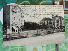 Alte PK / Winterthur - Am Bahnhofplatz Gelaufen 1917