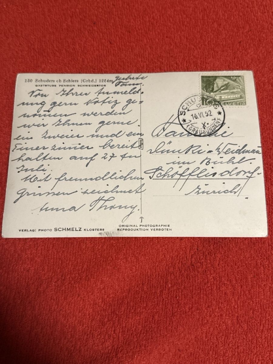 Cartoline postali: Ak schuders Rar! – Usato da St. Antönien venduto da and_75rc 1