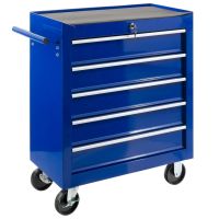 Arebos Werkstattwagen 5 Fächer blau