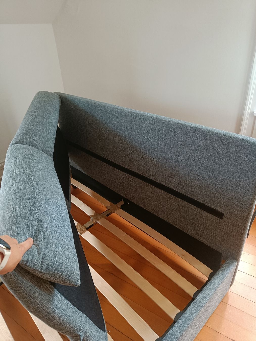 Letti: Doppelbett 200x160 grau inkl. Lattenrost – Usato da Baden venduto da JessNik 4