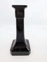 Schwarzer Kerzenständer aus Glas im Art Deco Stil
